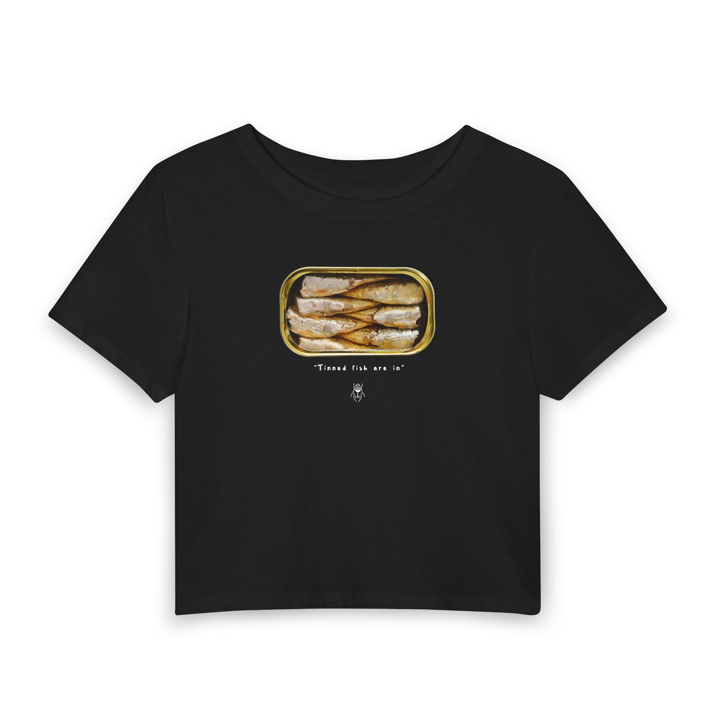 tinned fish baby tee