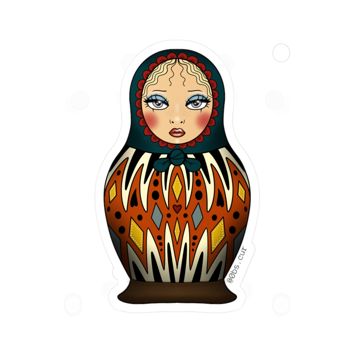 matryoshka doll sticker